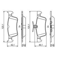 BOSCH 0 986 494 811 Bremsbelagsatz, Scheibenbremse