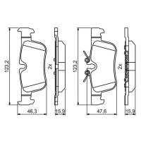 BOSCH 0 986 494 812 Bremsbelagsatz, Scheibenbremse