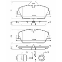 BOSCH 0 986 494 813 Bremsbelagsatz, Scheibenbremse