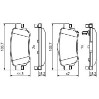 BOSCH 0 986 494 816 Bremsbelagsatz, Scheibenbremse