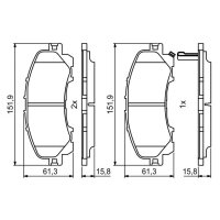 BOSCH 0 986 494 821 Bremsbelagsatz, Scheibenbremse