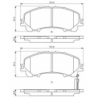 BOSCH 0 986 494 821 Bremsbelagsatz, Scheibenbremse