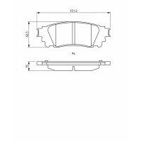 BOSCH 0 986 494 822 Bremsbelagsatz, Scheibenbremse