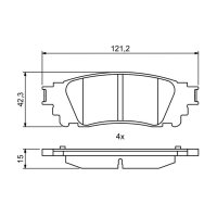 BOSCH 0 986 494 822 Bremsbelagsatz, Scheibenbremse