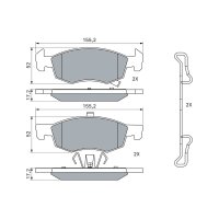 BOSCH 0 986 494 824 Bremsbelagsatz, Scheibenbremse