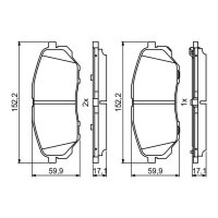 BOSCH 0 986 494 827 Bremsbelagsatz, Scheibenbremse