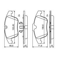 BOSCH 0 986 494 830 Bremsbelagsatz, Scheibenbremse