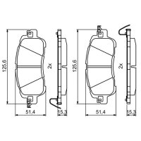BOSCH 0 986 494 832 Bremsbelagsatz, Scheibenbremse