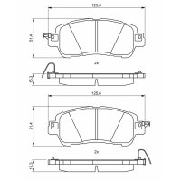 BOSCH 0 986 494 832 Bremsbelagsatz, Scheibenbremse