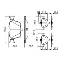 BOSCH 0 986 494 835 Bremsbelagsatz, Scheibenbremse
