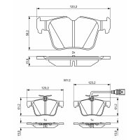BOSCH 0 986 494 835 Bremsbelagsatz, Scheibenbremse