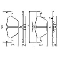 BOSCH 0 986 494 836 Bremsbelagsatz, Scheibenbremse