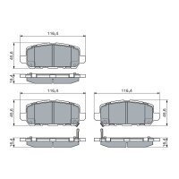 BOSCH 0 986 494 838 Bremsbelagsatz, Scheibenbremse