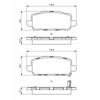 BOSCH 0 986 494 838 Bremsbelagsatz, Scheibenbremse