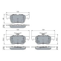 BOSCH 0 986 494 839 Bremsbelagsatz, Scheibenbremse