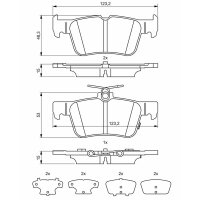 BOSCH 0 986 494 839 Bremsbelagsatz, Scheibenbremse