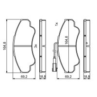 BOSCH 0 986 494 850 Bremsbelagsatz, Scheibenbremse