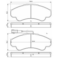BOSCH 0 986 494 850 Bremsbelagsatz, Scheibenbremse