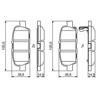 BOSCH 0 986 494 857 Bremsbelagsatz, Scheibenbremse