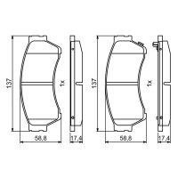 BOSCH 0 986 494 860 Bremsbelagsatz, Scheibenbremse