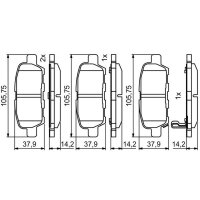 BOSCH 0 986 494 861 Bremsbelagsatz, Scheibenbremse