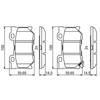 BOSCH 0 986 494 863 Bremsbelagsatz, Scheibenbremse
