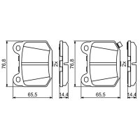 BOSCH 0 986 494 865 Bremsbelagsatz, Scheibenbremse