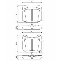 BOSCH 0 986 494 865 Bremsbelagsatz, Scheibenbremse