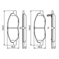 BOSCH 0 986 494 867 Bremsbelagsatz, Scheibenbremse