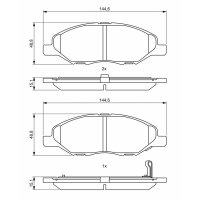 BOSCH 0 986 494 867 Bremsbelagsatz, Scheibenbremse