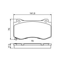 BOSCH 0 986 494 870 Bremsbelagsatz, Scheibenbremse