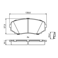 BOSCH 0 986 494 879 Bremsbelagsatz, Scheibenbremse