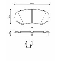 BOSCH 0 986 494 879 Bremsbelagsatz, Scheibenbremse