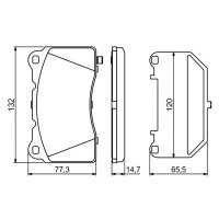 BOSCH 0 986 494 880 Bremsbelagsatz, Scheibenbremse