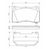 BOSCH 0 986 494 880 Bremsbelagsatz, Scheibenbremse