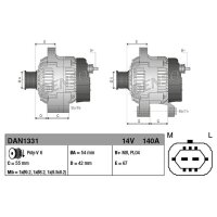DENSO DAN1331 Generator