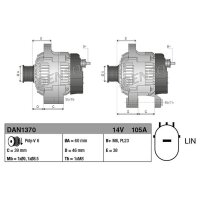 DENSO DAN1370 Generator