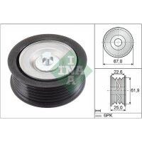 Schaeffler INA 532 0866 10 Umlenk-/Führungsrolle,...