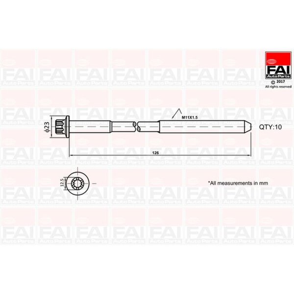 FAI AutoParts B1139 Zylinderkopfschraubensatz