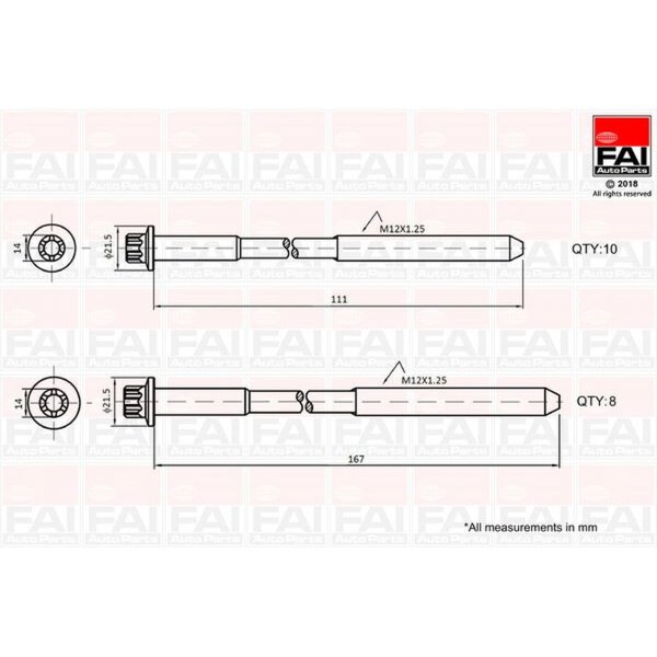 FAI AutoParts B2124 Zylinderkopfschraubensatz