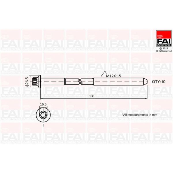 FAI AutoParts B896 Zylinderkopfschraubensatz