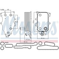 NISSENS 90737 Ölkühler, Motoröl