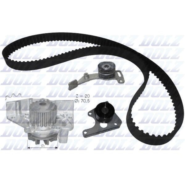 DOLZ KD023 Wasserpumpe + Zahnriemensatz