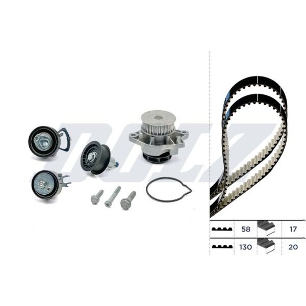 DOLZ KD080 Wasserpumpe + Zahnriemensatz