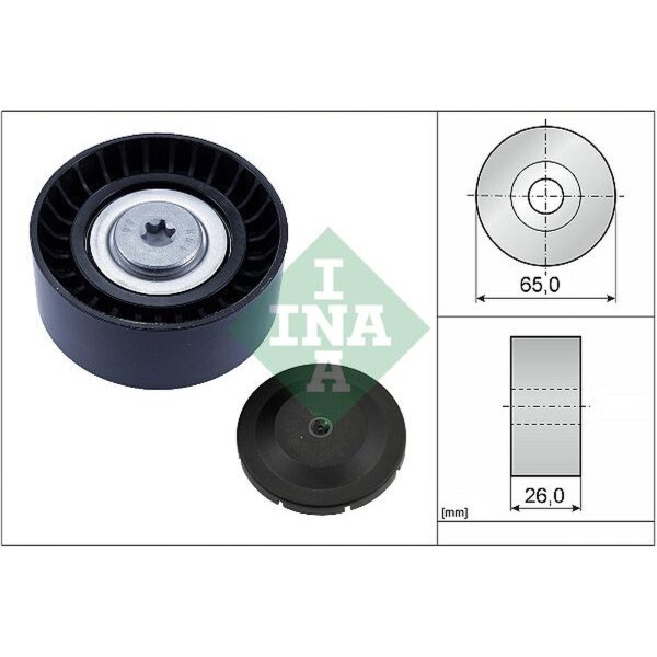 Schaeffler INA 532 0748 10 Umlenk-/Führungsrolle, Keilrippenriemen
