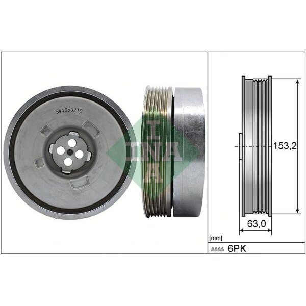 Schaeffler INA 544 0502 10 Riemenscheibe, Kurbelwelle
