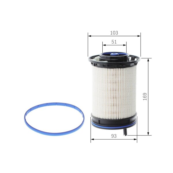 BOSCH F 026 402 207 Kraftstofffilter