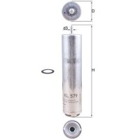 MAHLE KL 579D Kraftstofffilter