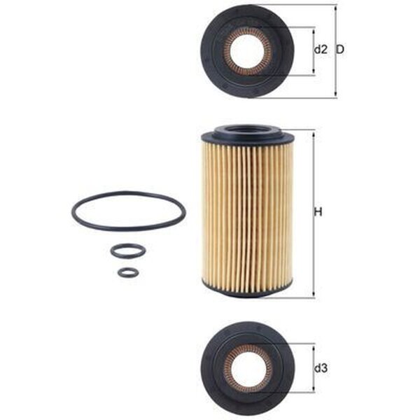 MAHLE OX 153D3 Ölfilter