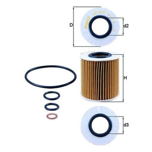 MAHLE OX 166/1D Ölfilter
